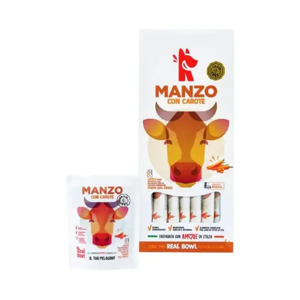 Real Bowl Dog All Breeds Grain Free multipack 7x150 gr  Manzo e carote bauzaarit.myshopify.com