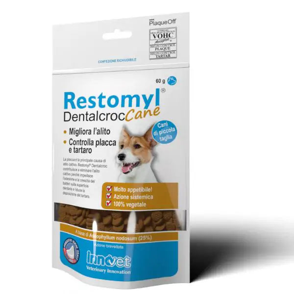 Restomyl Dentalcroc Snack per l'alitosi Innovet  Cane - 60 gr bauzaarit.myshopify.com