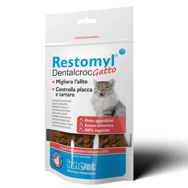 Restomyl Dentalcroc Snack per l'alitosi Innovet  Gatto - 60 gr bauzaarit.myshopify.com