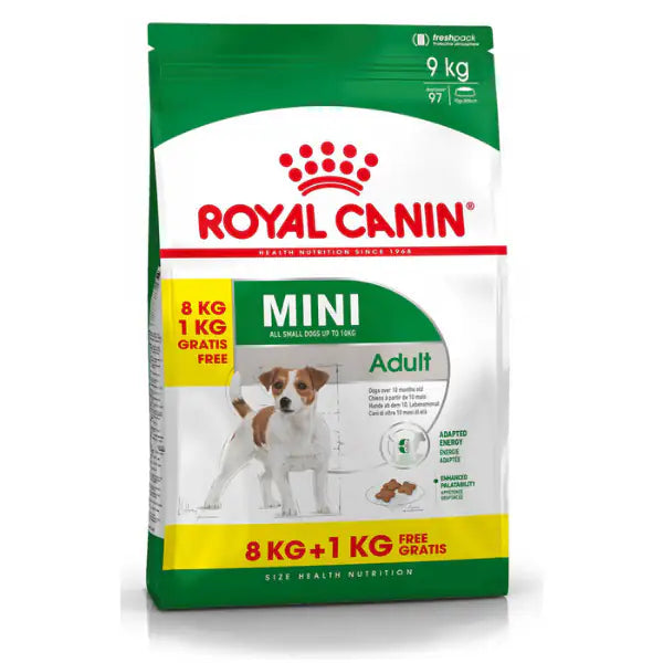 Royal Canin Mini Adult  8 Kg + 1 Kg gratis! bauzaarit.myshopify.com