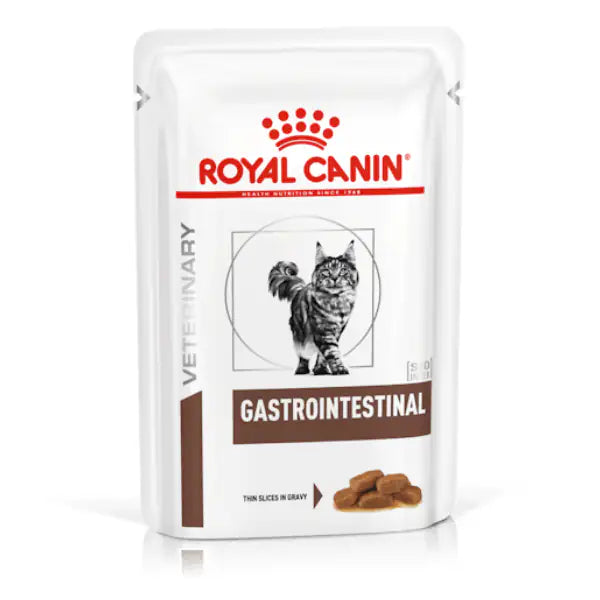 Royal Canin Veterinary Diet Gastrointestinal Umido Feline fettine in salsa Multipack 12x85 gr   bauzaarit.myshopify.com