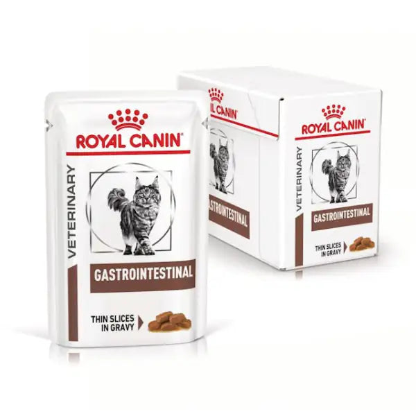 Royal Canin Veterinary Diet Gastrointestinal Umido Feline fettine in salsa Multipack 12x85 gr   bauzaarit.myshopify.com
