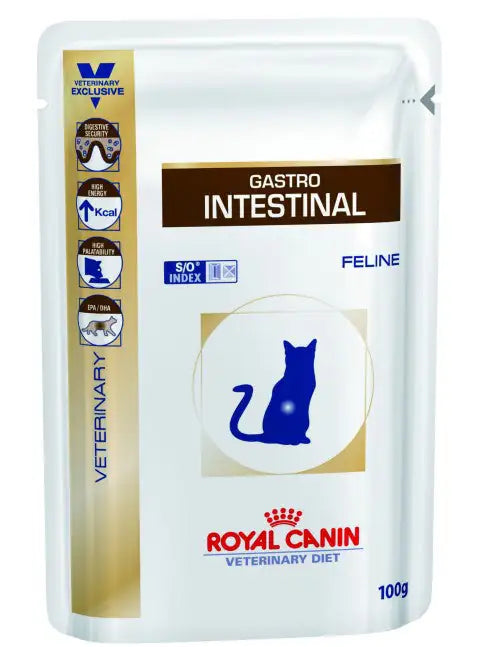 Royal Canin Veterinary Diet Gastrointestinal Umido Feline fettine in salsa Multipack 12x85 gr   bauzaarit.myshopify.com