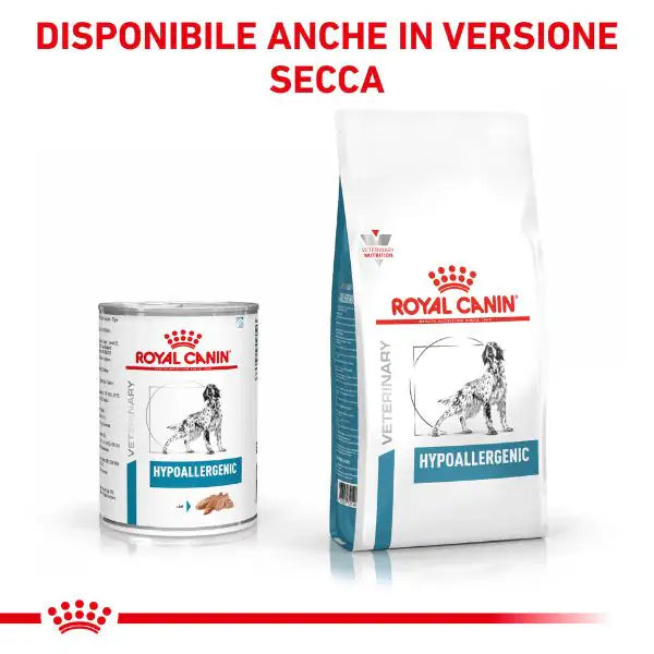 Royal Canin Veterinary Diet Hypoallergenic Umido Cane   bauzaarit.myshopify.com
