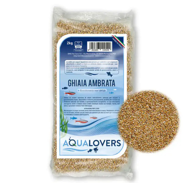 Sabbia decorativa per acquari d'acqua dolce Quarzo Aqualovers  2 kg - Ambra bauzaarit.myshopify.com