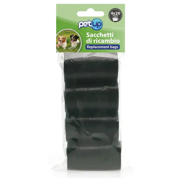 Sacchetti igienici per cani Bustine resistenti per deiezioni canine PetUp  4 rotoli da 20 bustine Bauzaar.it