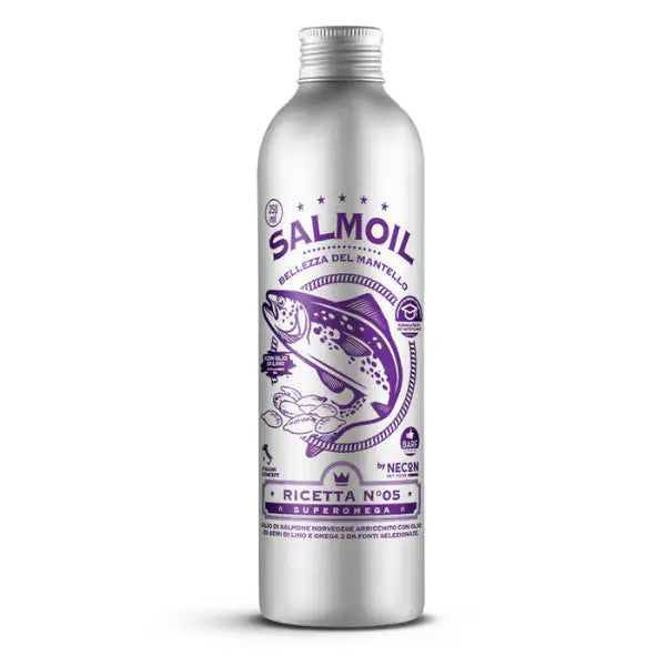 Salmoil olio di salmone per cani e gatti Pelle e pelo lucidi  250 ml bauzaarit.myshopify.com