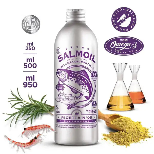 Salmoil olio di salmone per cani e gatti Pelle e pelo lucidi   bauzaarit.myshopify.com