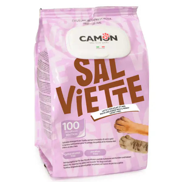 Salviette Detergenti Camon  100 pezzi - Latte e miele bauzaarit.myshopify.com
