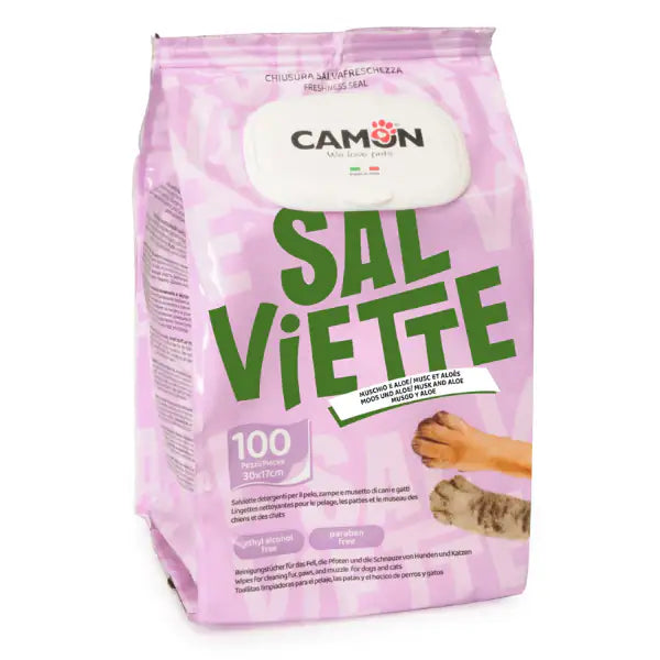Salviette Detergenti Camon  100 pezzi - Muschio e aloe bauzaarit.myshopify.com