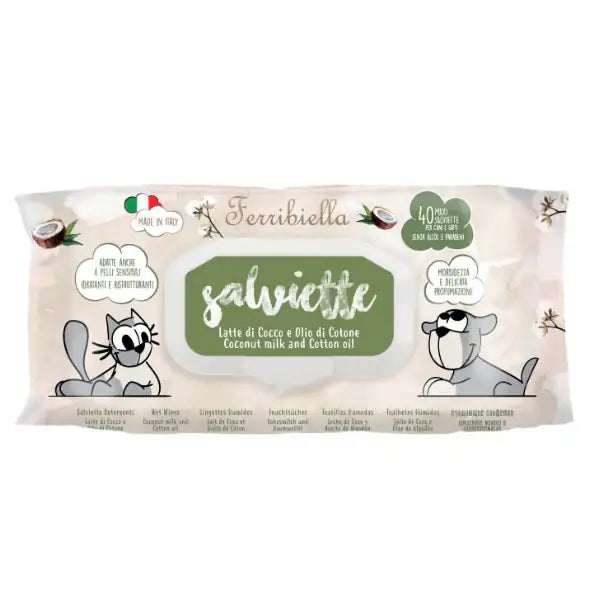 Salviette Detergenti Ferribiella  Cocco e Cotone bauzaarit.myshopify.com