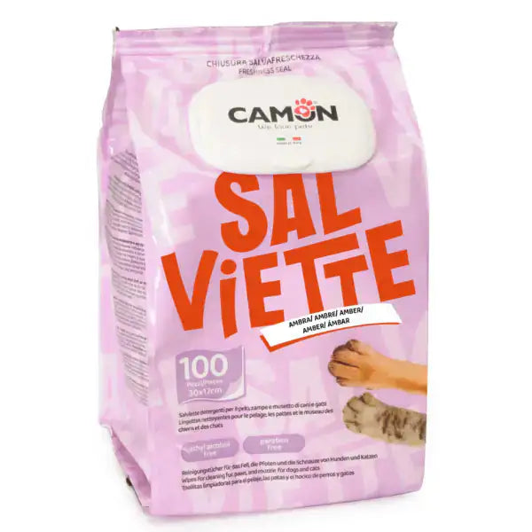Salviette Detergenti per cani e gatti Maxi Formato da 110 pezzi Camon   Bauzaar.it