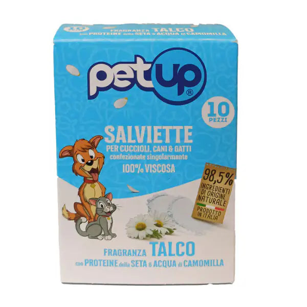 Salviette igieniche Maxi PetUp  Talco - confezione da 10 pz bauzaarit.myshopify.com