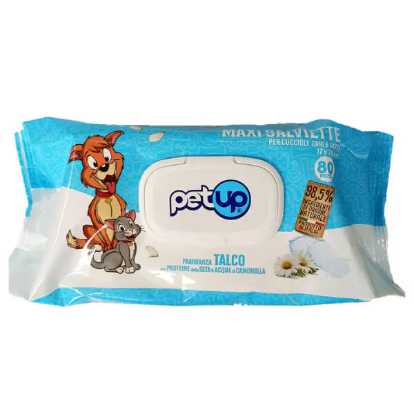 Salviette igieniche Maxi PetUp  Talco - confezione da 80 pz bauzaarit.myshopify.com