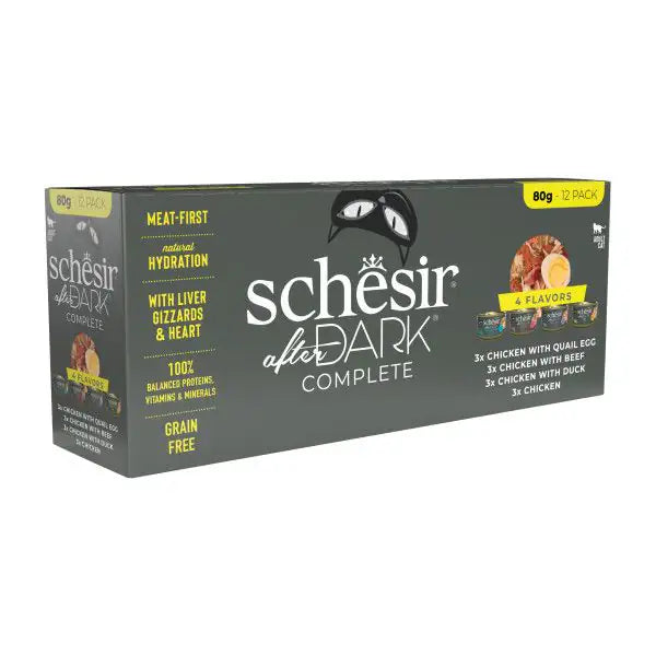 Schesir After Dark Cat Variety Pack Filetti in brodo 12x80 gr  Confezione da 12 bustine bauzaarit.myshopify.com