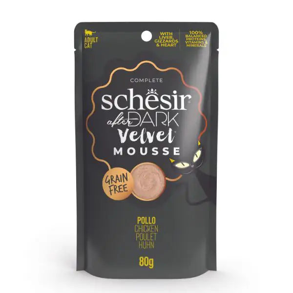 Schesir After Dark Cat Velvet Mousse Grain Free 80 g  Pollo bauzaarit.myshopify.com