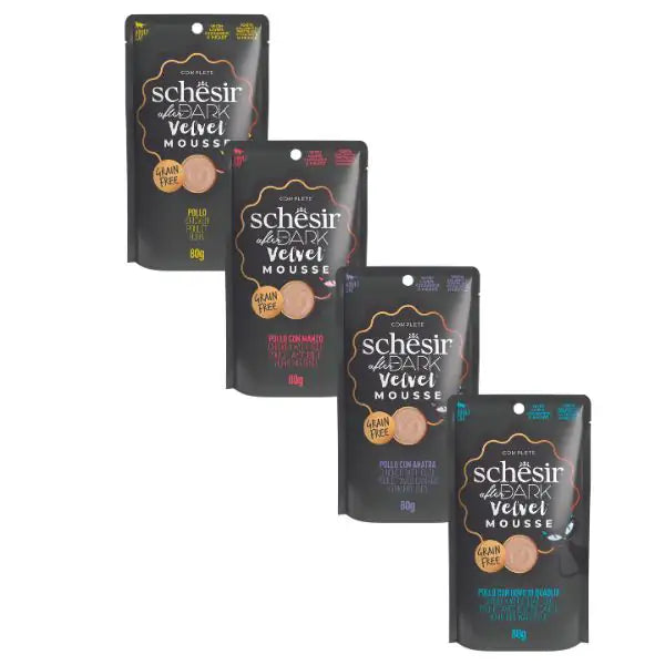 Schesir After Dark Cat Velvet Mousse Grain Free 80 g   bauzaarit.myshopify.com
