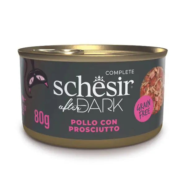 Schesir After Dark Cat filetti in brodo Grain Free 80 g  Pollo bauzaarit.myshopify.com