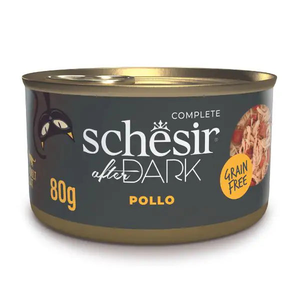 Schesir After Dark Cat filetti in brodo Grain Free 80 g  Pollo bauzaarit.myshopify.com