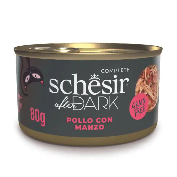 Schesir After Dark Cat filetti in brodo Grain Free 80 g  Pollo bauzaarit.myshopify.com