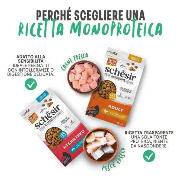 Schesir Animal Monoprotein formula Cat Adult con Pesce fresco   Bauzaar.it