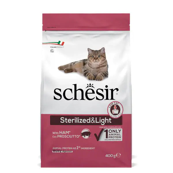 Schesir Cat Dry Sterilized and Light Prosciutto  400 gr bauzaarit.myshopify.com
