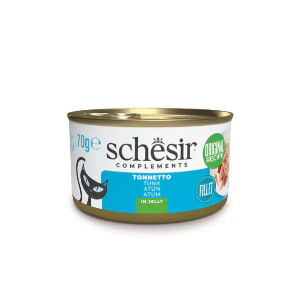 Schesir Cat Soft Adult filetti in gelatina alimento complementare lattina 70 gr  Tonnetto bauzaarit.myshopify.com