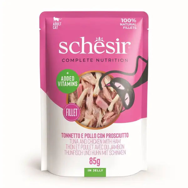 Schesir Cat Soft Adult filetti in gelatina alimento completo bustine 85 gr  Tonnetto bauzaarit.myshopify.com