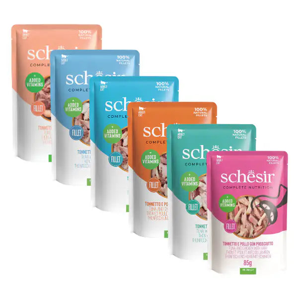 Schesir Cat Soft Adult filetti in gelatina alimento completo bustine 85 gr   bauzaarit.myshopify.com
