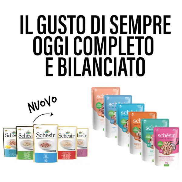 Schesir Cat Soft Adult filetti in gelatina alimento completo bustine 85 gr   bauzaarit.myshopify.com