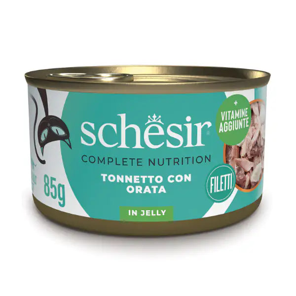 Schesir Cat Soft Adult filetti in gelatina alimento completo lattina 85 gr  Tonnetto bauzaarit.myshopify.com