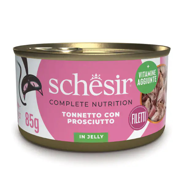 Schesir Cat Soft Adult filetti in gelatina alimento completo lattina 85 gr  Tonnetto bauzaarit.myshopify.com