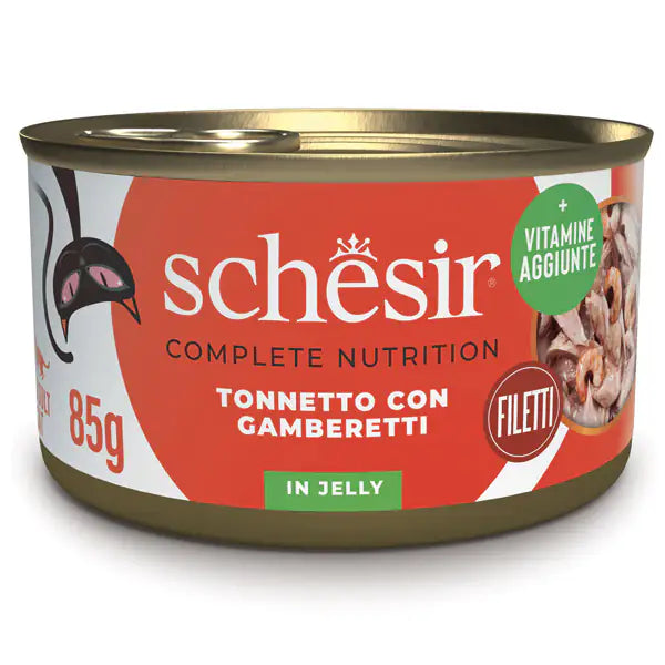 Schesir Cat Soft Adult filetti in gelatina alimento completo lattina 85 gr  Tonnetto bauzaarit.myshopify.com