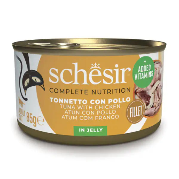 Schesir Cat Soft Adult filetti in gelatina alimento completo lattina 85 gr  Tonnetto bauzaarit.myshopify.com