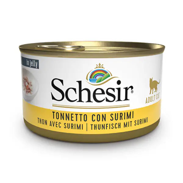 Schesir Cat Soft Adult filetti in gelatina alimento completo lattina 85 gr  Tonnetto bauzaarit.myshopify.com