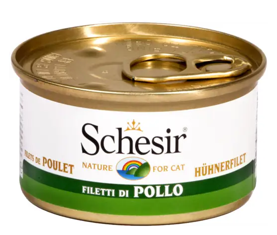 Schesir Cat Soft Adult filetti in gelatina alimento completo lattina 85 gr   bauzaarit.myshopify.com