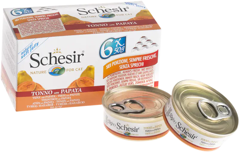 Schesir Cat Soft Adult filetti in gelatina alimento completo lattina Multipack 6x50 gr  Tonnetto bauzaarit.myshopify.com
