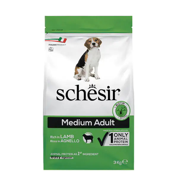 Schesir Dog Adult Medium Maintenance Agnello  3 kg bauzaarit.myshopify.com