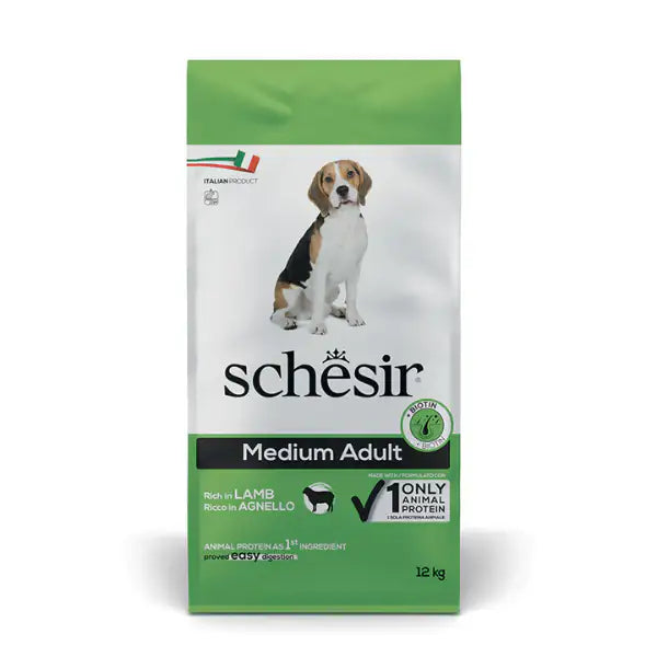 Schesir Dog Adult Medium Maintenance Agnello   bauzaarit.myshopify.com