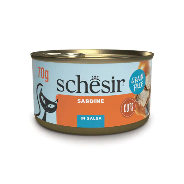 Schesir Sardine Filetti in salsa Cat Adult Grain Free 70 gr  Sardine bauzaarit.myshopify.com