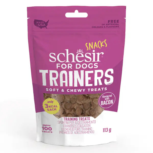 Schesir for Dogs Trainers soft & chewy treats 113 gr  113 gr - bacon bauzaarit.myshopify.com
