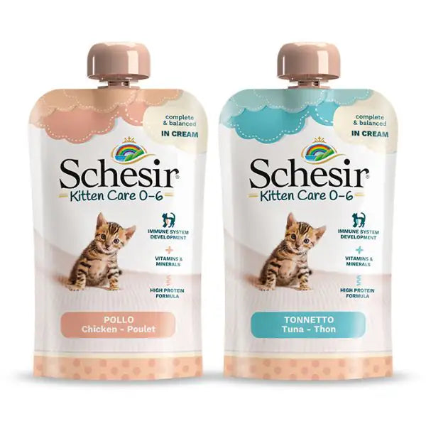 Schesir umido per gatti Kitten Care Crema in busta 150 gr   bauzaarit.myshopify.com