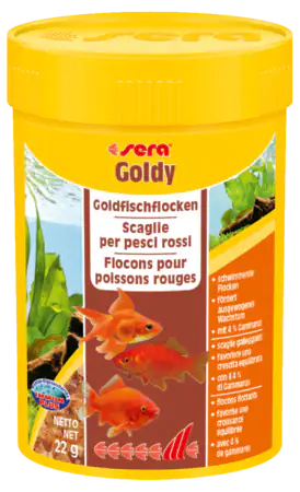 Sera Goldy mangime completo in scaglie per pesci rossi e d'acqua fredda  100 ml bauzaarit.myshopify.com