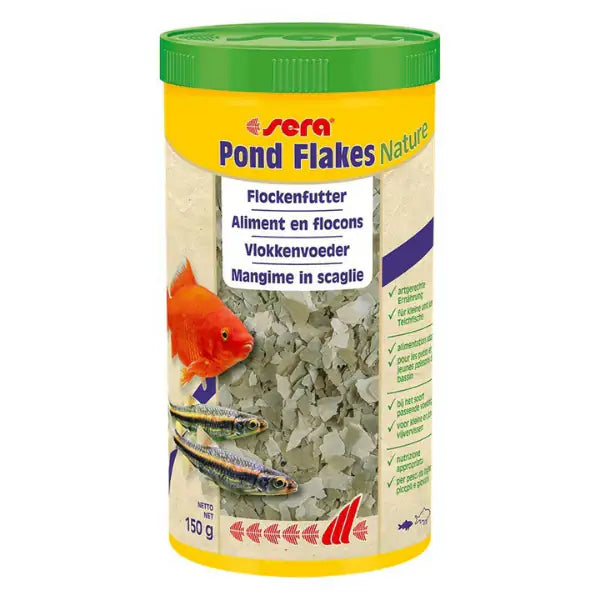 Sera Pond Flakes mangime in scaglie per pesci rossi, da laghetto, bitterling e novellame   bauzaarit.myshopify.com