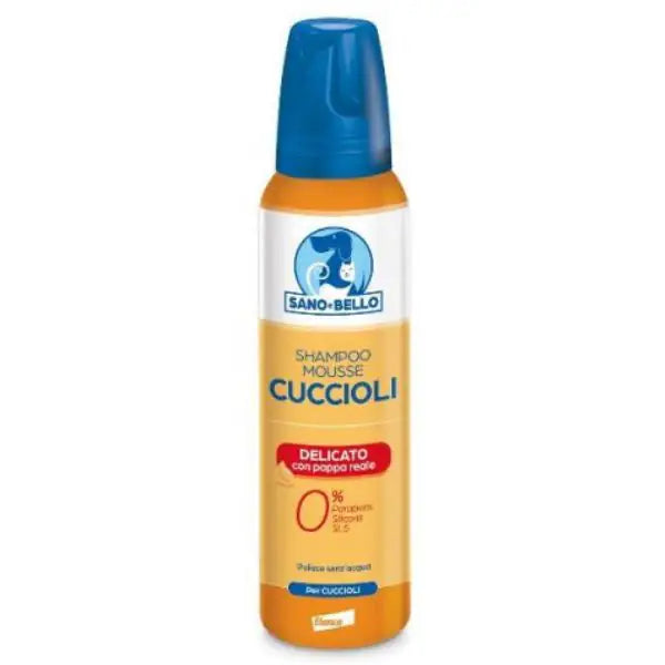 Shampoo Mousse Cuccioli Delicato Pappa Reale Sano e Bello Elanco   bauzaarit.myshopify.com