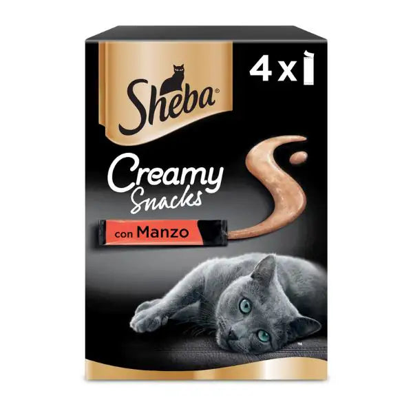 Sheba Creamy Snacks per gatti multipack 4x12 gr  Manzo bauzaarit.myshopify.com