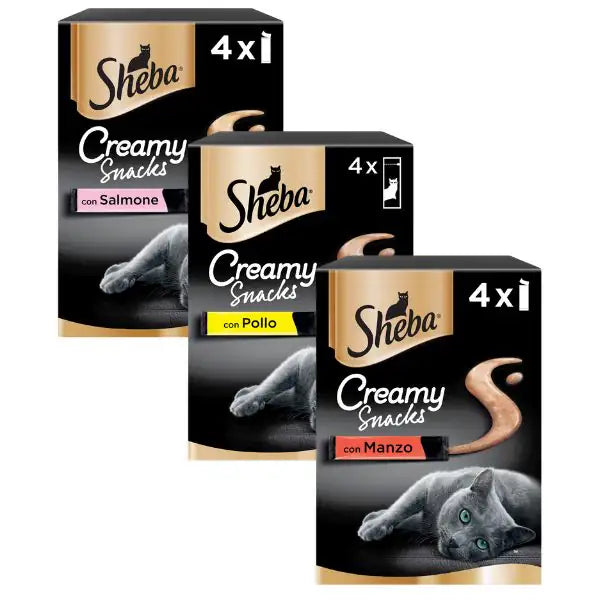 Sheba Creamy Snacks per gatti multipack 4x12 gr   bauzaarit.myshopify.com