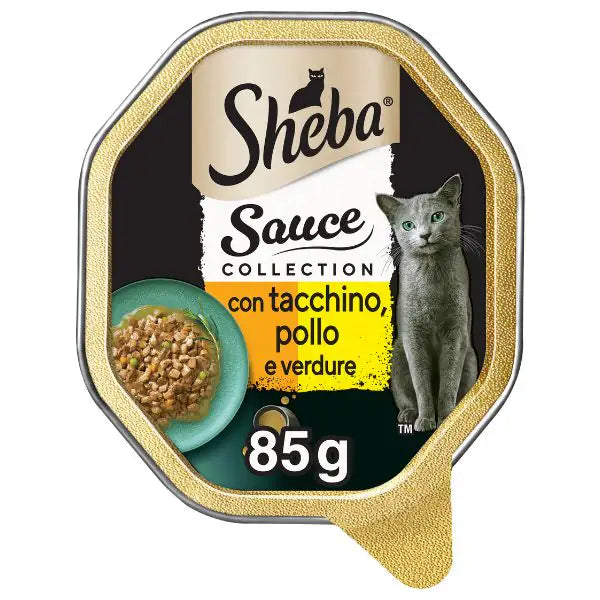 Sheba Creazioni speciali in salsa 85gr  con Tacchino, Pollo e Verdure bauzaarit.myshopify.com