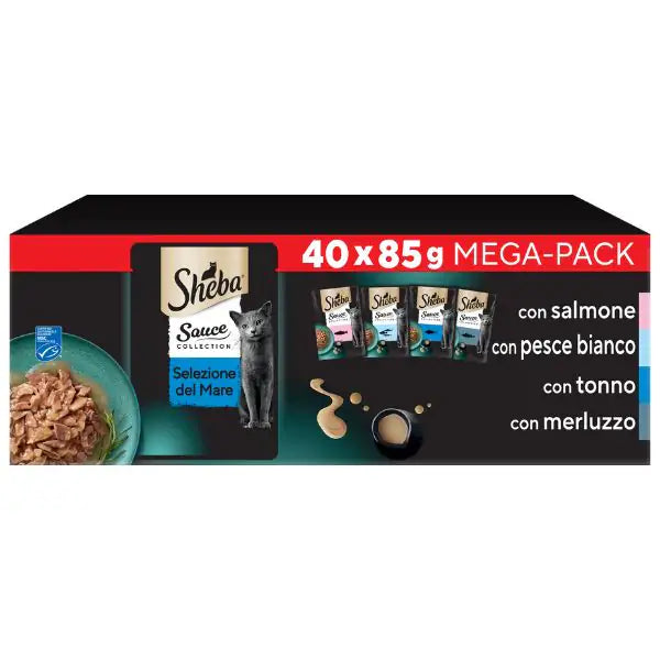 Sheba Delicatezze in salsa Mega Pack 40x85 gr  Selezione del mare bauzaarit.myshopify.com
