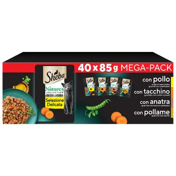 Sheba Nature's Collection in Gelatina Multipack 40x85 gr  Selezione delicata bauzaarit.myshopify.com